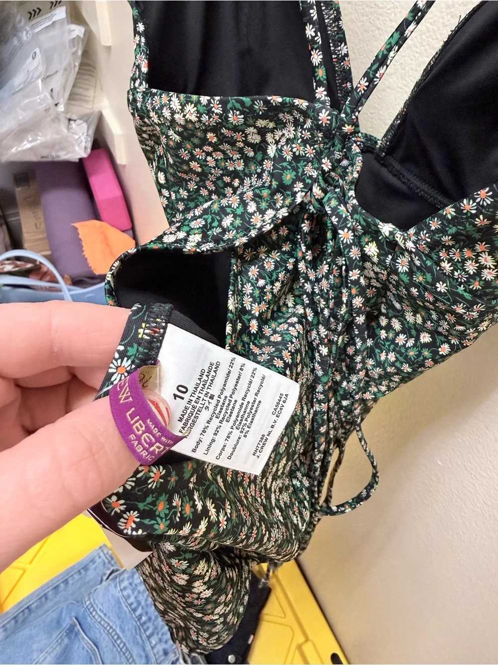 J. Crew black floral